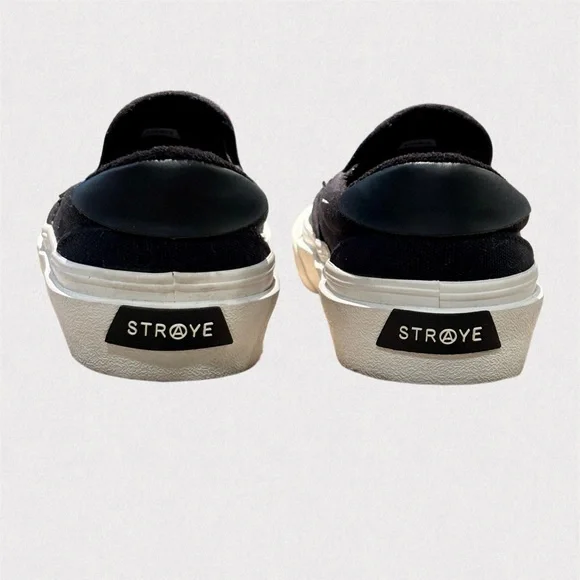 Straye Slip-On Skate Shoes Black Acid Drop Insoles Size 7 NWOT - Picture 2 of 6